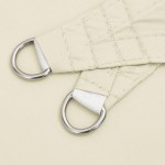 vidaXL Pânză parasolar crem 5x7x7 m, țesătură oxford, triunghiular