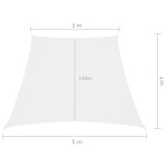 vidaXL Parasolar, alb, 3/5x4 m, țesătură oxford, trapez