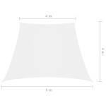 vidaXL Pânză parasolar, alb, 4/5x4 m, țesătură oxford, trapez