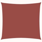 vidaXL Pânză parasolar, cărămiziu, 3x3 m, țesătură oxford, pătrat