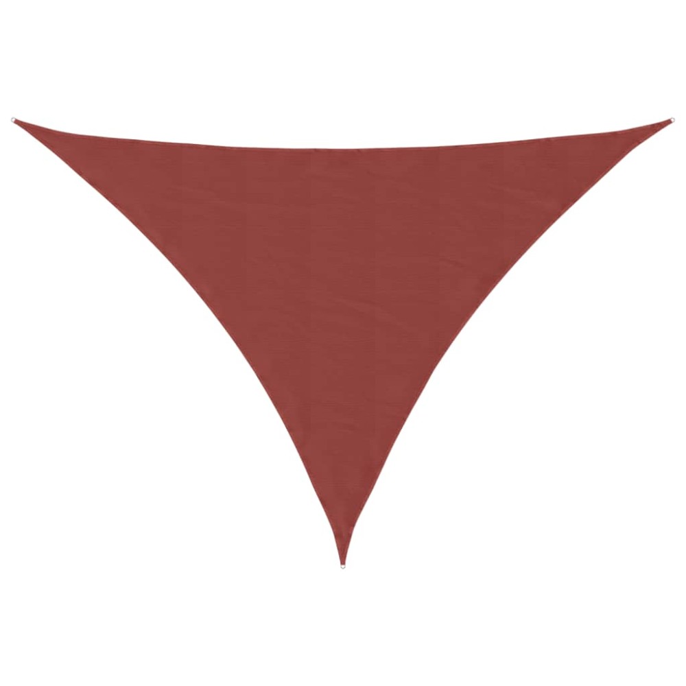 vidaXL Parasolar, cărămiziu, 3x3x4,24 m, țesătură oxford, triunghiular