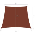 vidaXL Parasolar, cărămiziu, 2/4x3 m, țesătură oxford, trapez vidaXL Parasolar, cărămiziu, 2/4x3 m, țesătură oxford, trapez