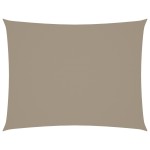 vidaXL Pânză parasolar, taupe, 4x5 m, țesătură oxford, dreptunghiular