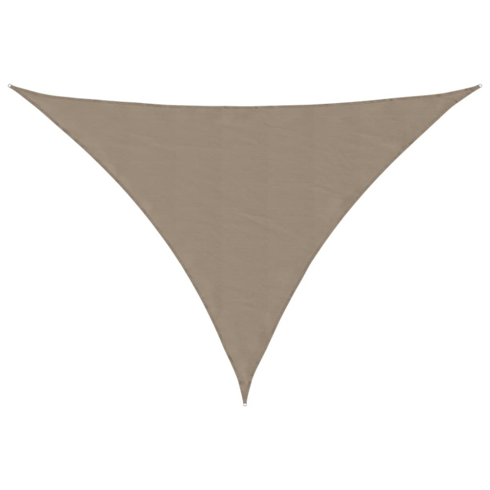 vidaXL Pânză parasolar gri taupe 4x5x6,4m țesătură oxford triunghiular
