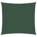 vidaXL Pânză parasolar, verde închis, 5x5 m, țesătură oxford, pătrat