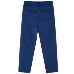 Pantaloni pentru copii cu șnur, bleumarin, 140 Pantaloni pentru copii cu șnur, bleumarin, 140