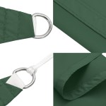 vidaXL Parasolar, verde, 2,5x2,5x3,5 m, țesătură oxford, triunghiular