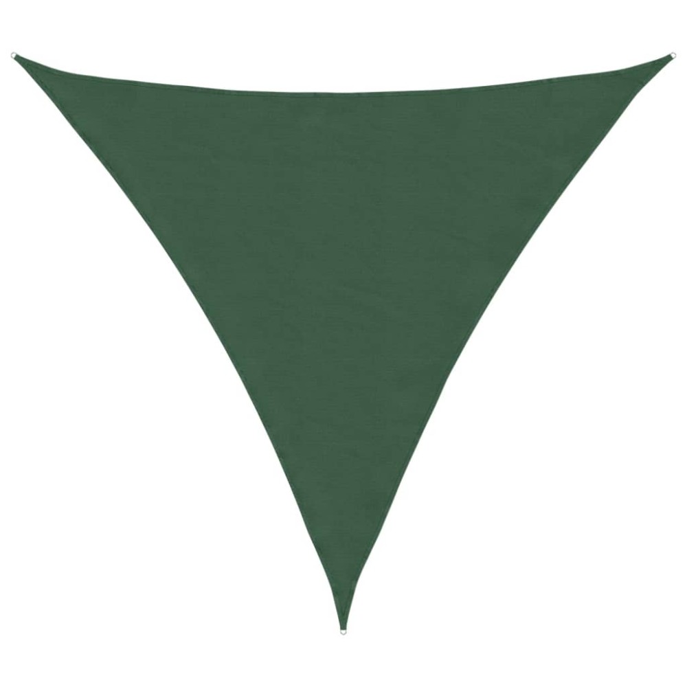vidaXL Parasolar, verde închis, 3x3x3 m, țesătură oxford, triunghiular