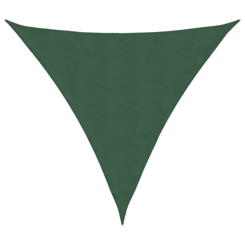 vidaXL Parasolar, verde închis, 4x4x4m, țesătură oxford, triunghiular