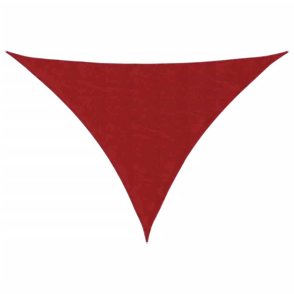 vidaXL Parasolar, roșu, 3,5x3,5x4,9 m, țesătură oxford, triunghiular