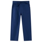 Pantaloni pentru copii cu șnur, bleumarin, 140 Pantaloni pentru copii cu șnur, bleumarin, 140