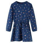 Rochie pentru copii cu mâneci lungi, bleumarin, 92 Rochie pentru copii cu mâneci lungi, bleumarin, 92