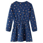 Rochie pentru copii cu mâneci lungi, bleumarin, 104