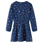 Rochie pentru copii cu mâneci lungi, bleumarin, 116 Rochie pentru copii cu mâneci lungi, bleumarin, 116