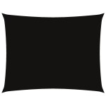 vidaXL Pânză parasolar, negru, 5x6 m, țesătură oxford, dreptunghiular