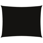 vidaXL Pânză parasolar, negru, 5x7 m, țesătură oxford, dreptunghiular
