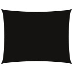 vidaXL Pânză parasolar, negru, 6x8 m, țesătură oxford, dreptunghiular