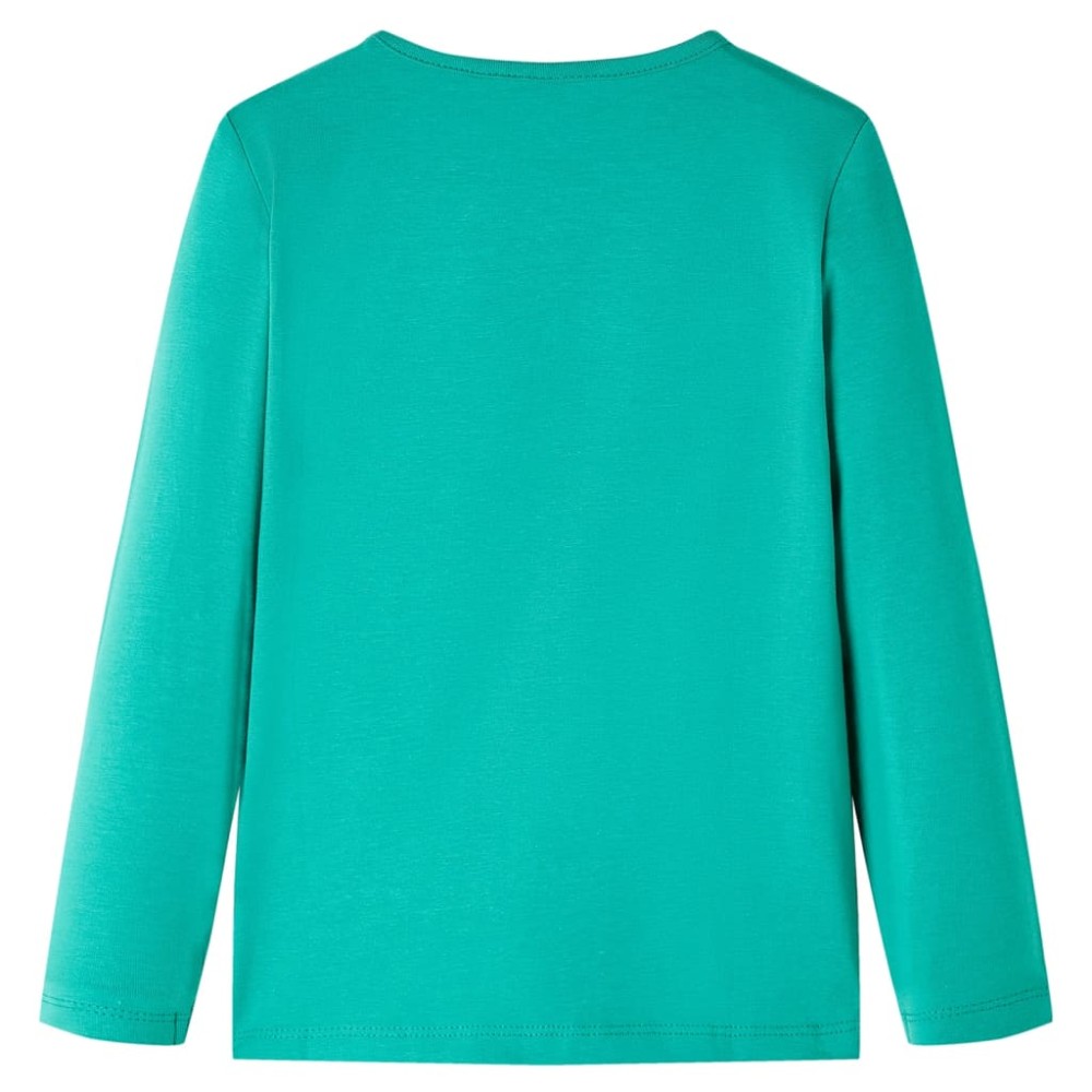 Tricou de copii cu mâneci lungi, verde aprins, 116