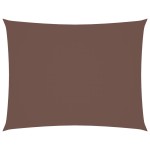 vidaXL Pânză parasolar, maro, 5x6 m, țesătură oxford, dreptunghiular