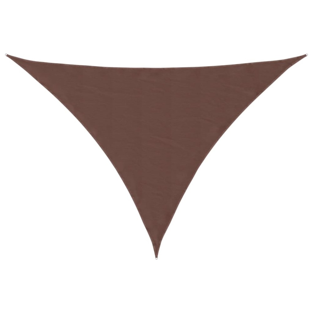 vidaXL Parasolar, maro, 3,5x3,5x4,9 m, țesătură oxford, triunghiular