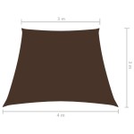 vidaXL Parasolar, maro, 3/4x3 m, țesătură Oxford, trapez vidaXL Parasolar, maro, 3/4x3 m, țesătură Oxford, trapez