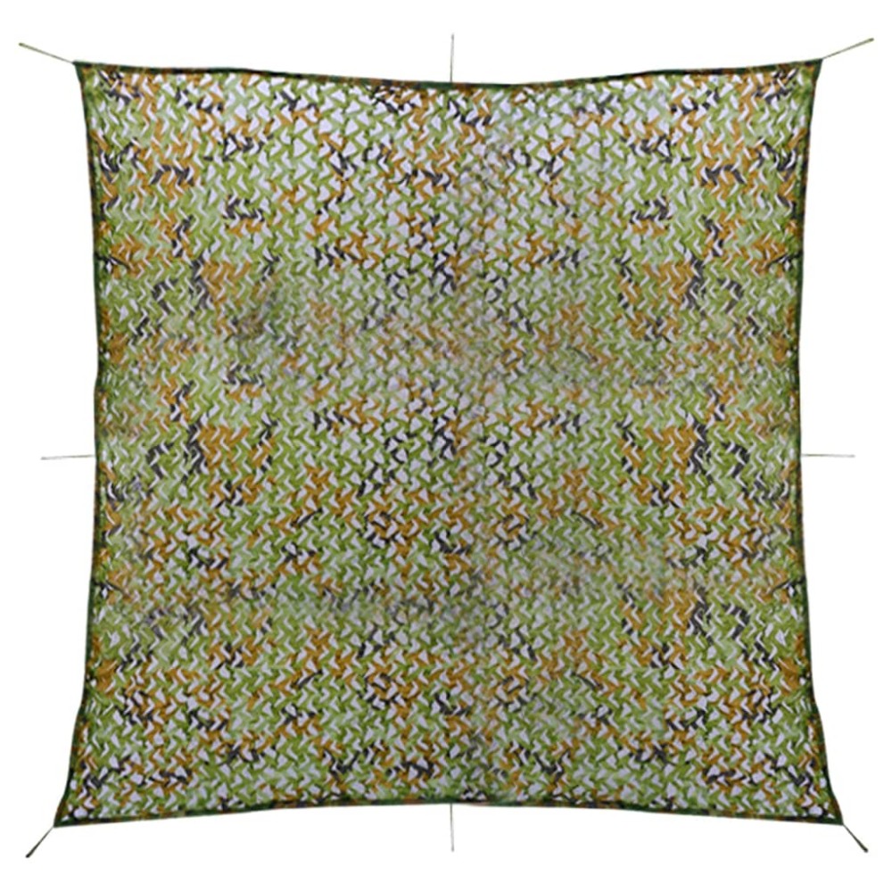 vidaXL Plasă de camuflaj cu geantă de depozitare, verde, 5x5 m
