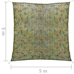 vidaXL Plasă de camuflaj cu geantă de depozitare, verde, 5x5 m