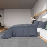 vidaXL Set lenjerie cu husă de pilotă, antracit, 200x200 cm microfibră vidaXL Set lenjerie cu husă de pilotă, antracit, 200x200 cm microfibră