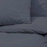 vidaXL Set lenjerie cu husă de pilotă, antracit, 200x200 cm microfibră vidaXL Set lenjerie cu husă de pilotă, antracit, 200x200 cm microfibră