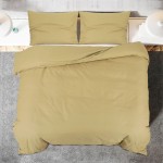 vidaXL Set cu husă de pilotă, gri taupe, 140x200 cm, microfibră