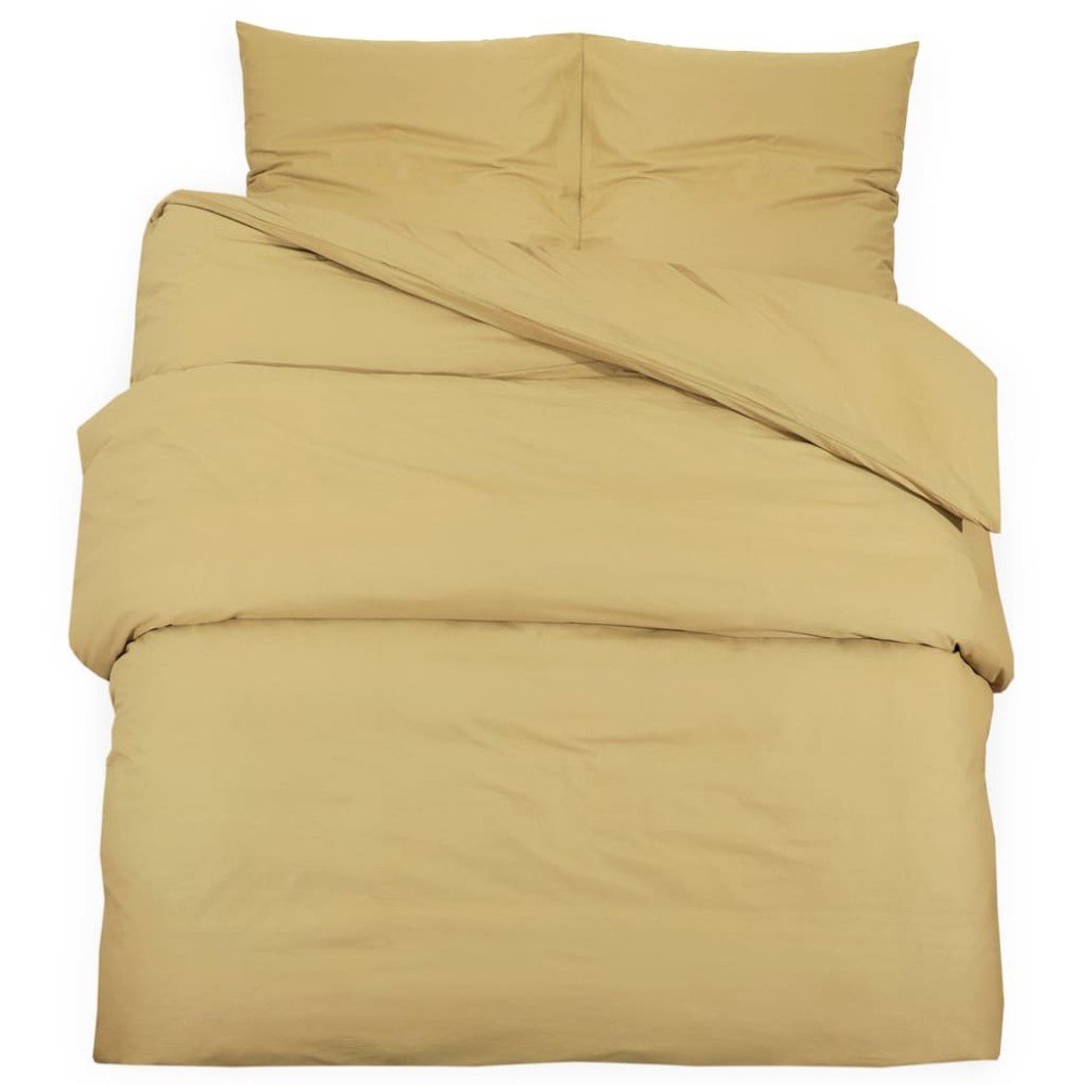 vidaXL Set cu husă de pilotă, gri taupe, 200x200 cm, microfibră