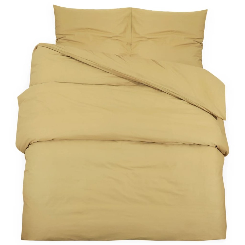 vidaXL Set cu husă de pilotă, gri taupe, 135x200 cm, microfibră