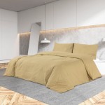 vidaXL Set cu husă de pilotă, gri taupe, 225x220 cm, microfibră