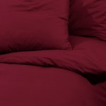 vidaXL Set cu husă de pilotă, roșu bordo, 140x200 cm, microfibră