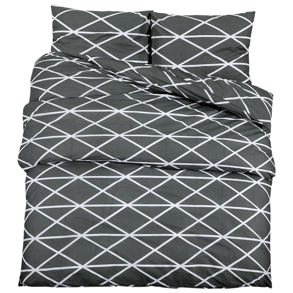 vidaXL Set cu husă de pilotă, gri, 260x240 cm, bumbac