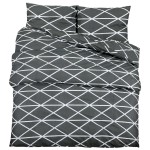 vidaXL Set cu husă de pilotă, gri, 260x240 cm, bumbac