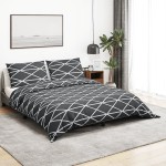 vidaXL Set cu husă de pilotă, gri, 260x240 cm, bumbac