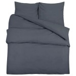 vidaXL Set cu husă de pilotă, antracit, 260x240 cm, bumbac