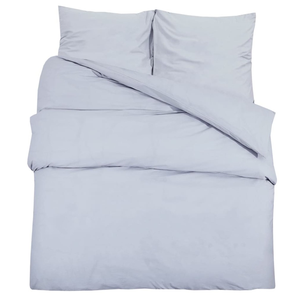 vidaXL Set cu husă de pilotă, gri, 220x240 cm, bumbac