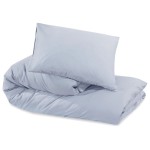 vidaXL Set cu husă de pilotă, gri, 155x220 cm, bumbac
