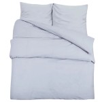 vidaXL Set cu husă de pilotă, gri, 200x220 cm, bumbac