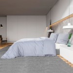 vidaXL Set cu husă de pilotă, gri, 200x220 cm, bumbac
