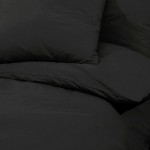 vidaXL Set cu husă de pilotă, negru, 240x220 cm, bumbac