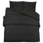 vidaXL Set cu husă de pilotă, negru, 260x240 cm, bumbac