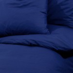 vidaXL Set cu husă de pilotă, bleumarin, 260x240 cm, bumbac