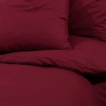 vidaXL Set lenjerie cu husă de pilotă, bordo, 240x220 cm, bumbac
