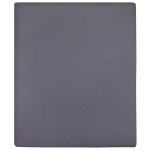 vidaXL Cearșaf de pat cu elastic, 2 buc., antracit, 140x200 cm, bumbac vidaXL Cearșaf de pat cu elastic, 2 buc., antracit, 140x200 cm, bumbac