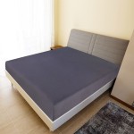 vidaXL Cearșaf de pat cu elastic, 2 buc., antracit, 160x200 cm, bumbac vidaXL Cearșaf de pat cu elastic, 2 buc., antracit, 160x200 cm, bumbac