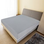 vidaXL Cearșaf de pat cu elastic, 2 buc., gri, 100x200 cm, bumbac vidaXL Cearșaf de pat cu elastic, 2 buc., gri, 100x200 cm, bumbac