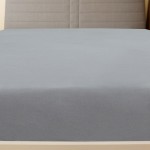 vidaXL Cearșaf de pat cu elastic, 2 buc., gri, 100x200 cm, bumbac vidaXL Cearșaf de pat cu elastic, 2 buc., gri, 100x200 cm, bumbac